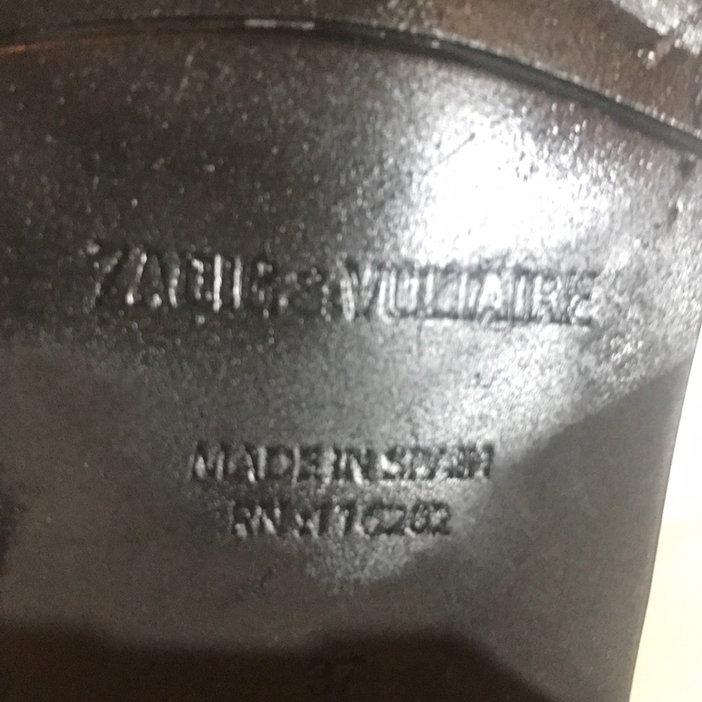 “ZADIG & VOLTAIRE” TEDDY Leather Ankle Boots. - Picture 15 of 16